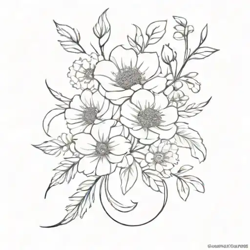 Family Birth Flower Bouquet