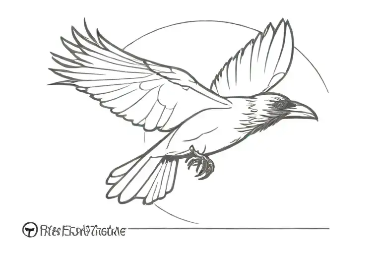 Raven Flying