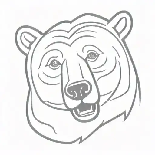 Bear Head Mouth Open