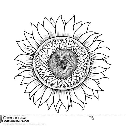 Sunflower Text In Stem