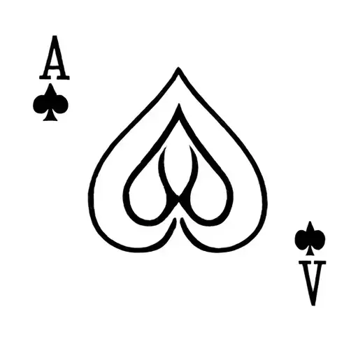 Ace Of Spades With Dog Paw Print