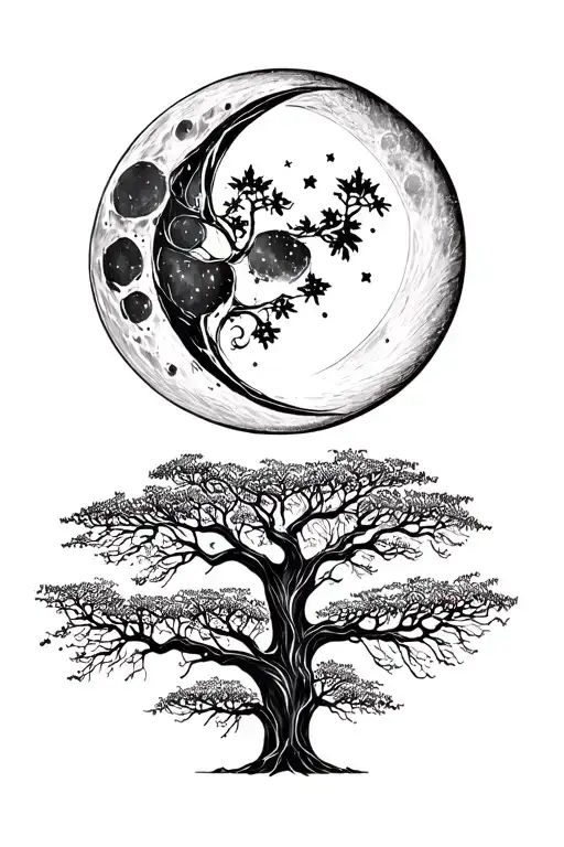 Family Tree Moon Forever Mom Dad And Daughter