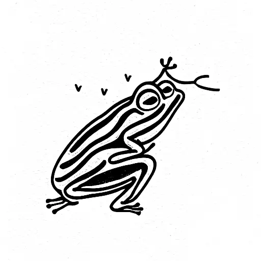 Frogs In Forest With Drag On Flies