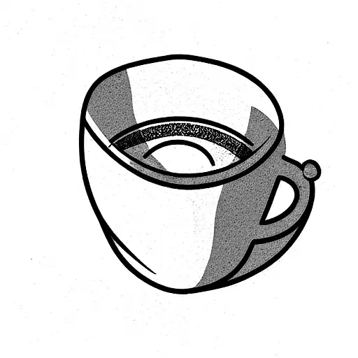 A Line Side Profile Of A Hot Tea Cup