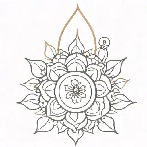 Halloween Girly Floral Mandala Design Incorporating