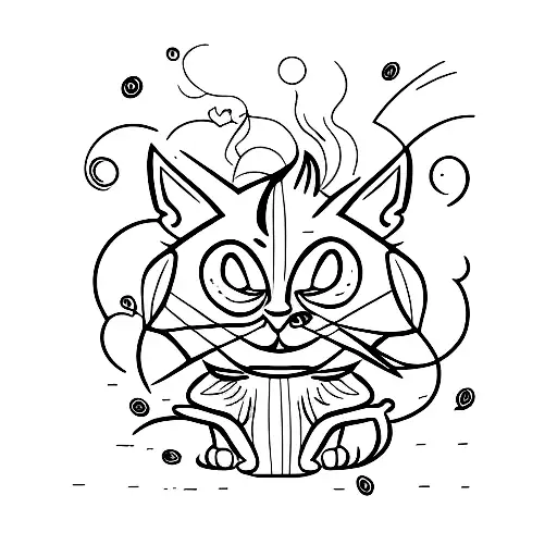 Black Cat Getting Scared And Jumping From Surprise