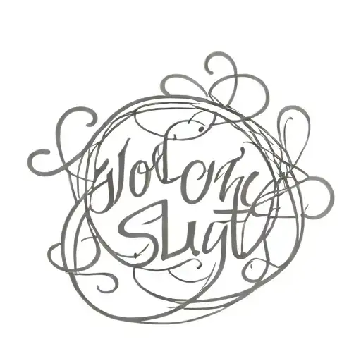 The Word Slut In Script Font Style