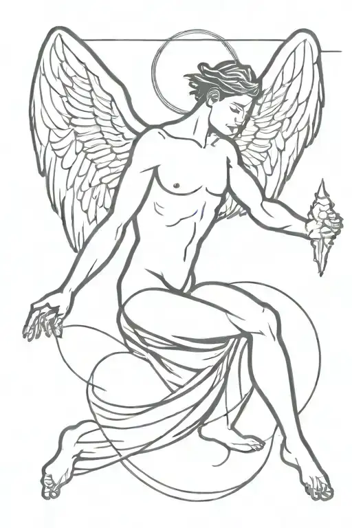 Man Angel With Shine