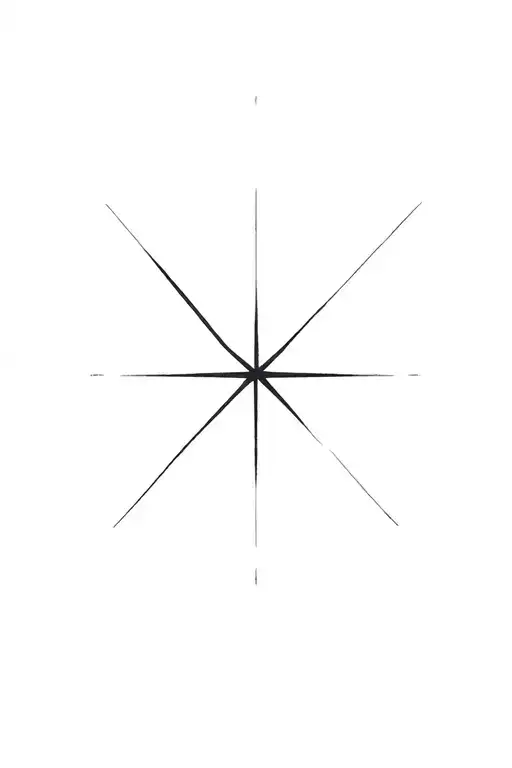 Y2k Star Tattoo Design On Arm