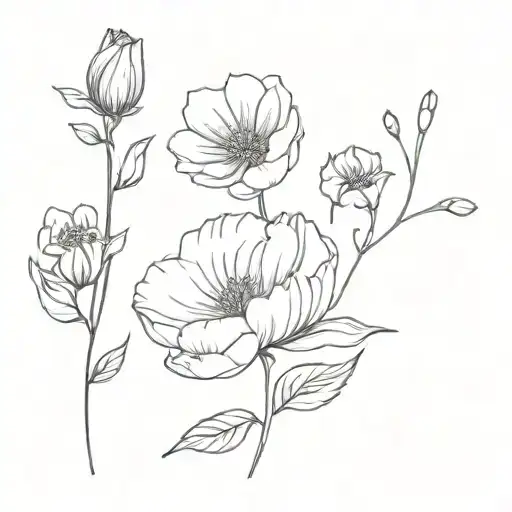 September And June Birth Flowers Growing Together