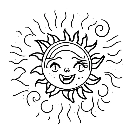 Cute Sun Blowing A Kiss