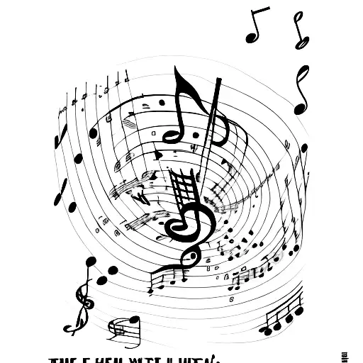 Sheet Music With A Hidden Message Or Quote About Therapy Incorporated Into The Notes