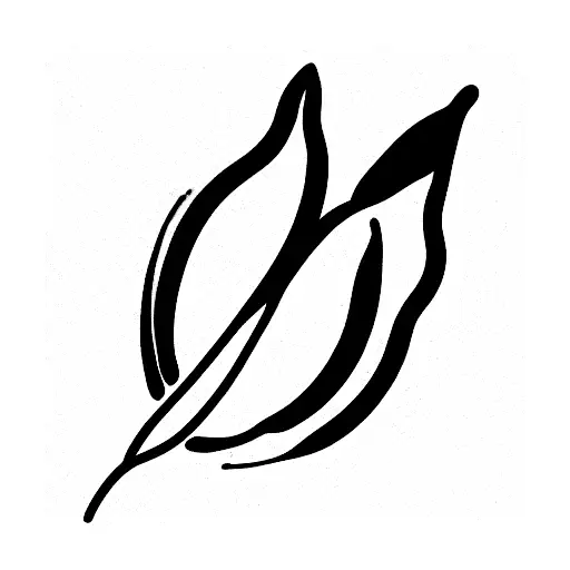 Line Tattoo Of A Tulip