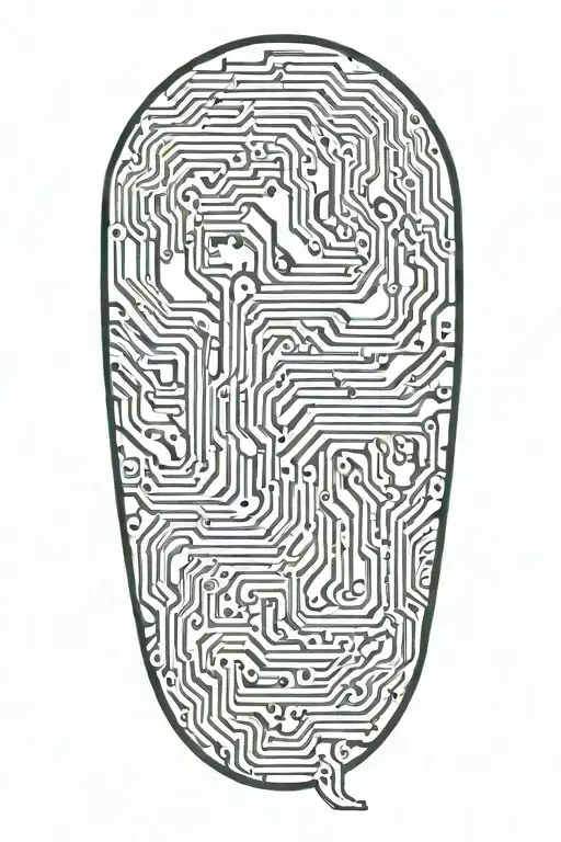 Circuit Board Patterns Intertwined