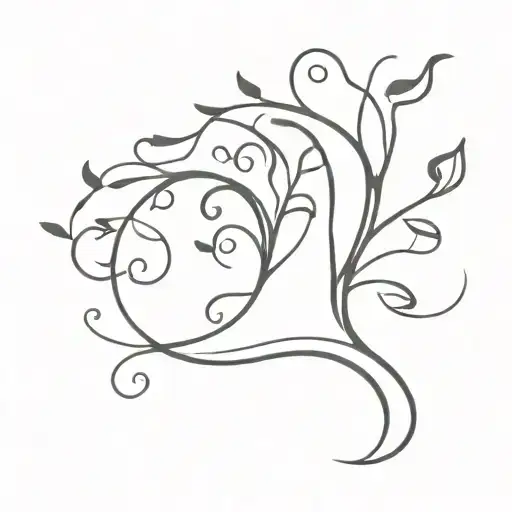 Musical Note And Tree Intertwined