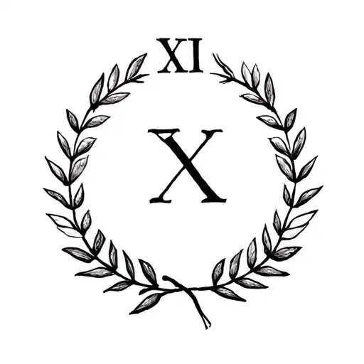 Laurel Wreath Surrounding Roman Numerals