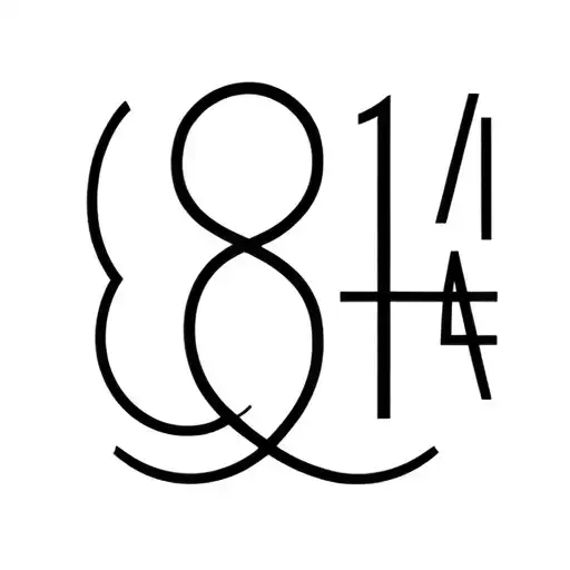 Logo Using The Number 814 With The 8 On Its Side Like The Infinity Symbol