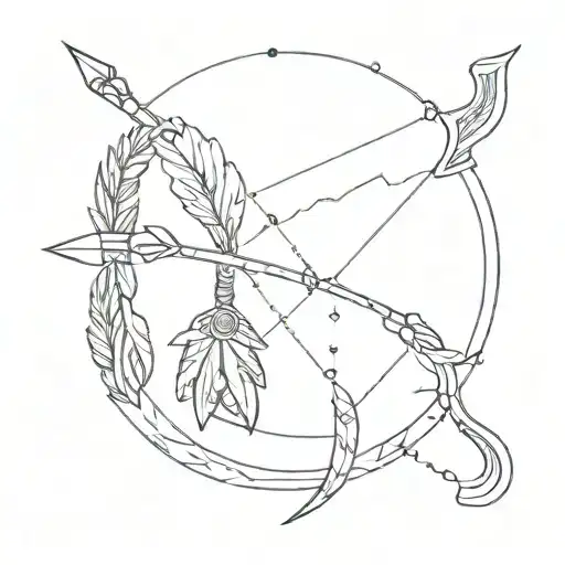 Native American Bow And Arrow Design