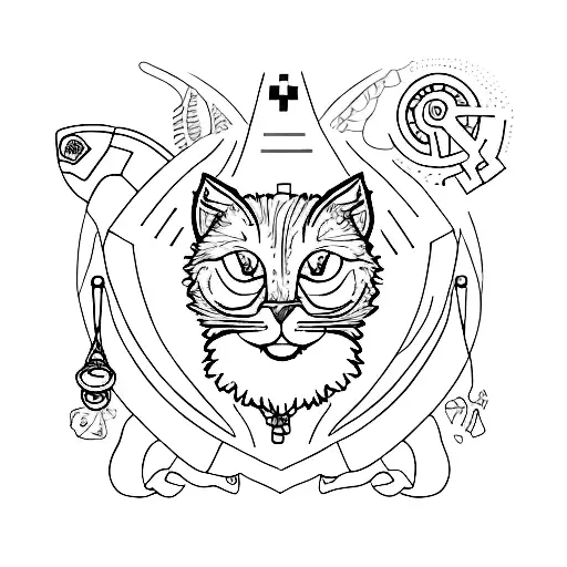 Veterinarian Symbol With Animal Silhouettes