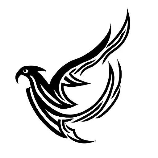 Geometric Phoenix And Shadows