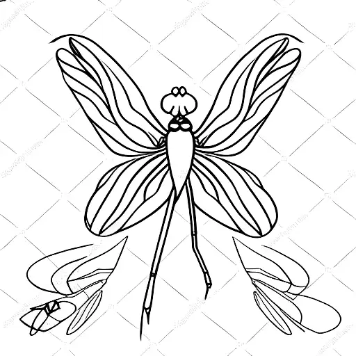 Dragonfly With A Wing In Bloom