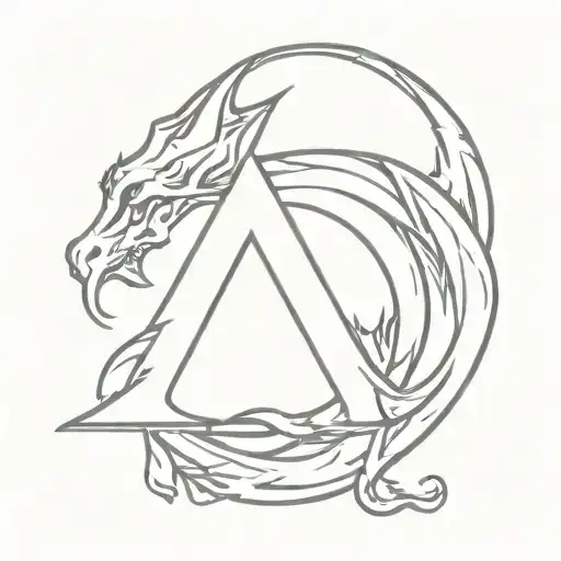 A Letter A With Head Dragon Form Camouflaged