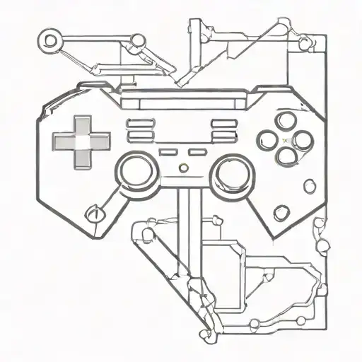 Incorporate Symbols From Videogames And Heavy Metal Music Into A Minimalist Tattoo Design