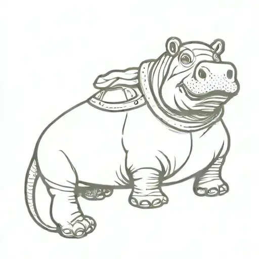 Hippo In Singular Cowboy Boot