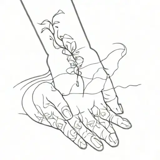 Fine Line Tatto For Hand