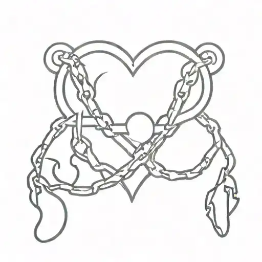 Chain Heart With Broken Parts
