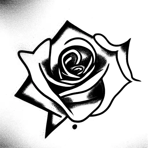 Blue Rose With Bird And Racing Flag