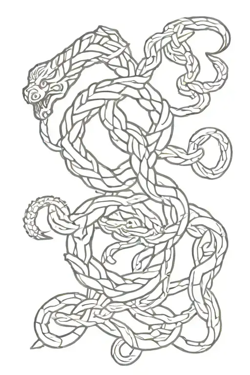 Chains -Serpent -The Dragonborn Emblem From Skyrim -Factorio Gear