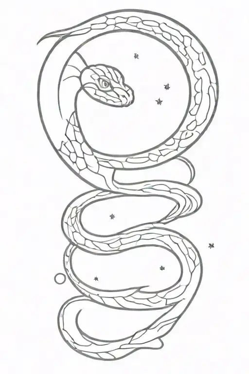 Snake On The Moon Surrounded