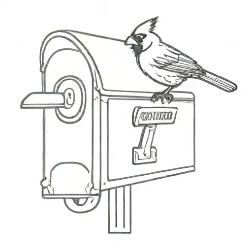 Cardinal On A Mailbox