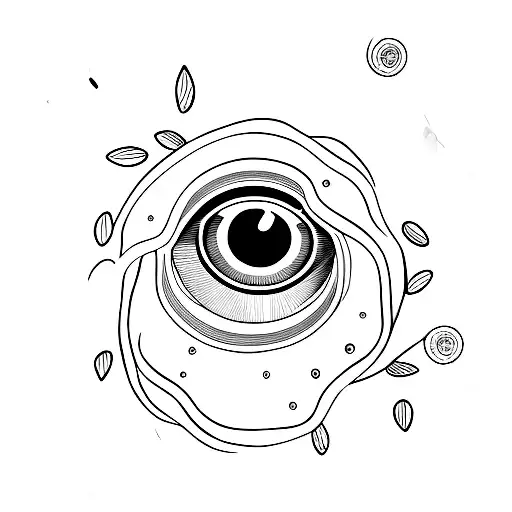 An Eye Inside Bay Laurel Leaf