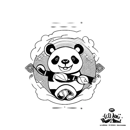 Panda Com Garrafa De Jack Daniels