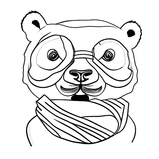 Panda Segurando Uma Garrafa De Whisky