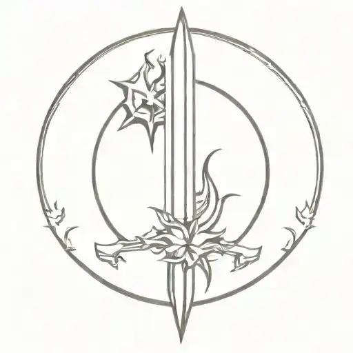 Stars And Flame Sword