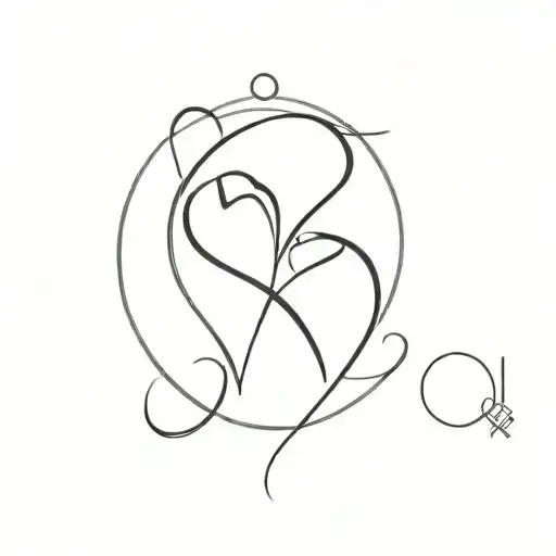 A Unique Design Combining The Symbols Of Love And Partnership In A Minimalist Style