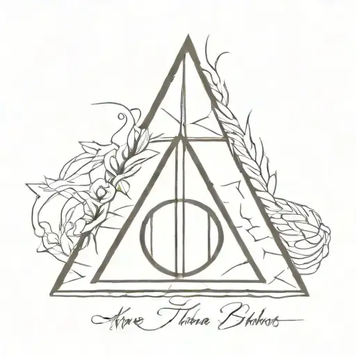 Deathly Hallows And The Three Brothers Harry Potter Lettering Always