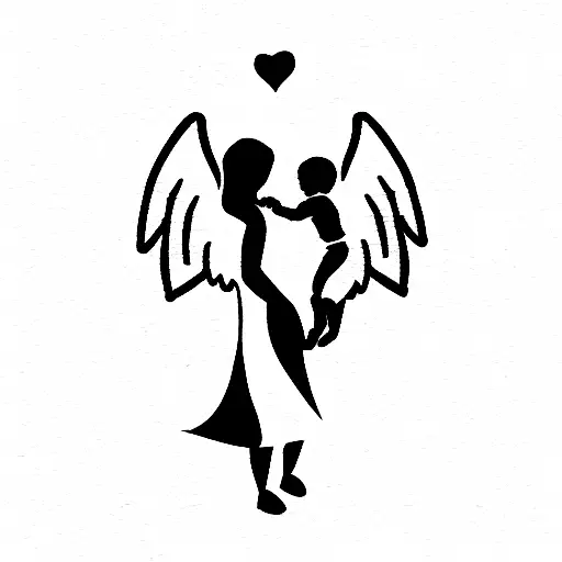 Angel Carrying A Baby