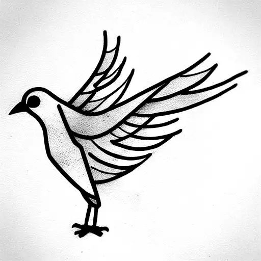 Blue Bird Carrying Newspaper