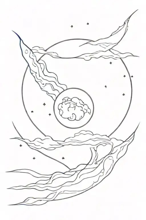 Cybercigillism With Moon Merging Together