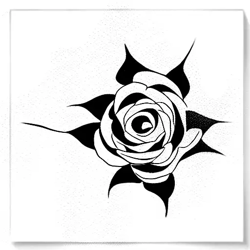 Vertical Minimalist Tatto Of Black And White Flowers 2 Blossomed And One Not Blossomed