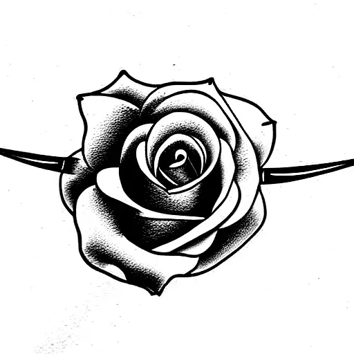 Sword With Roses Around