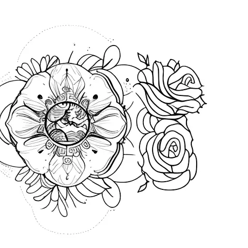 Estatua Face Floral Planetas