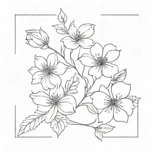 Birth Flowers Intertwined December February September May