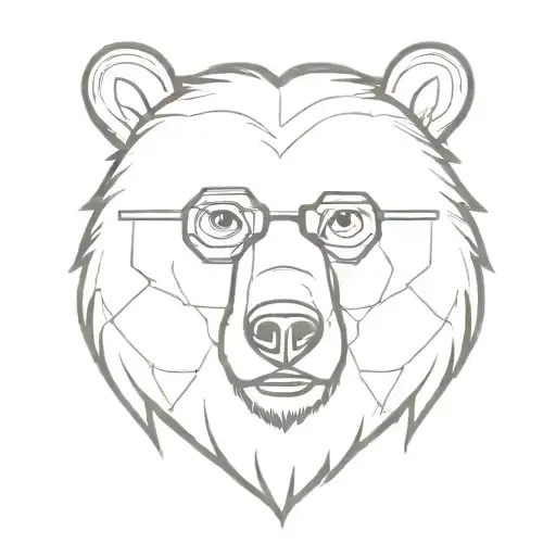 Nerdy Bear Head