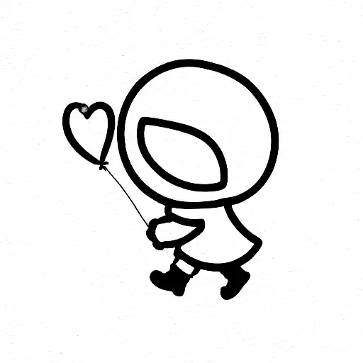 Baby Boy Walking And Holding Balloon