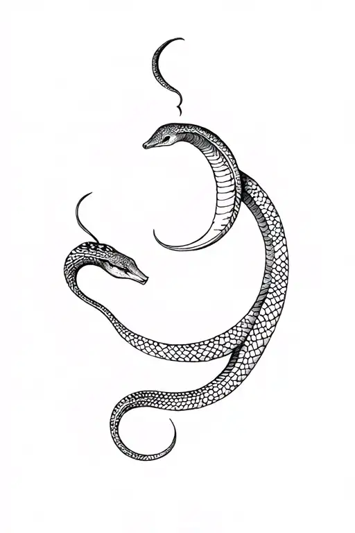 Snake And Moon